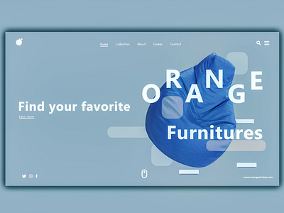 Orange Furniture animation art blue and white brand branding design graphic design icon identity illustrator ios logo photoshop type typography ui ux vector web website