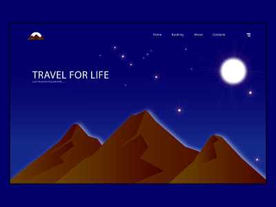 Travel For Life animation art banner design blue brand design designer icon illustrator logo moon ui unique ux vector web webdesign