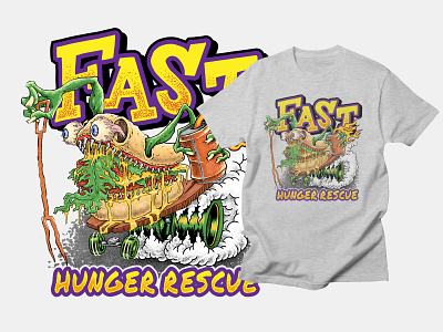 BURGER RETRO MONSTER fanart fast food graphic designer illustration illustrator ratfink retro cartoon retro design rustic design tshirt design vintage logo