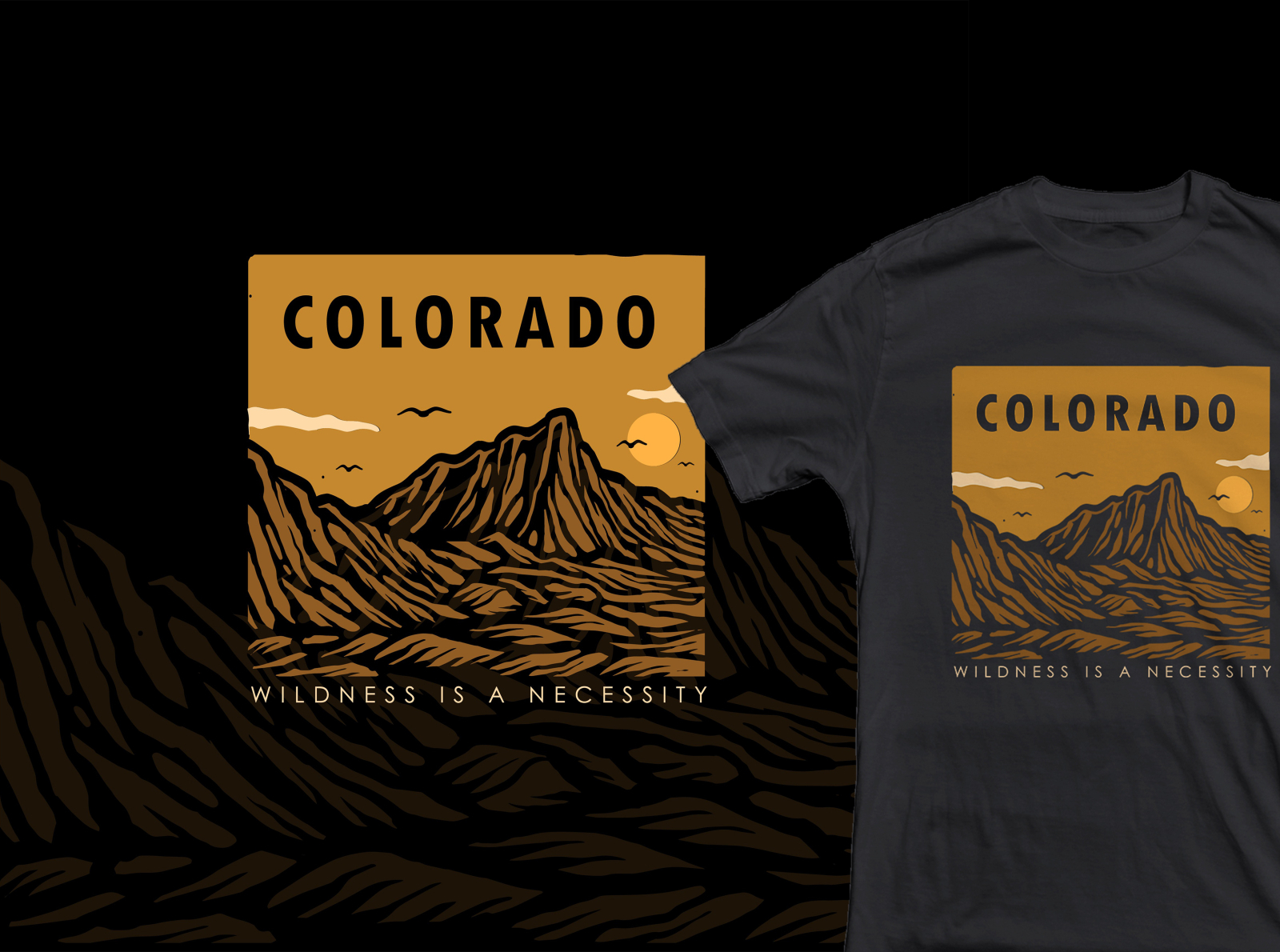 OUTDOOR T-SHIRT DESIGN by Crowingdawn on Dribbble