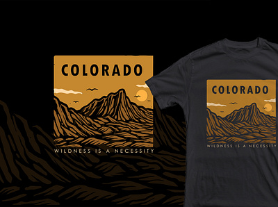 OUTDOOR T-SHIRT DESIGN adventure apparel apparel design badge design clothing clothing company clothing design colorado graphi designer illustration illustrator mountain nature outdoor retro rustic design t shirt vintage wanderlust wild