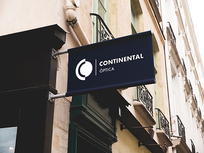 Sign for Óptica Continental Brand brand continental logo optical sign