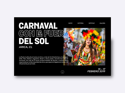 Carnaval con la fuerza del sol - Arica black carnival ui web website