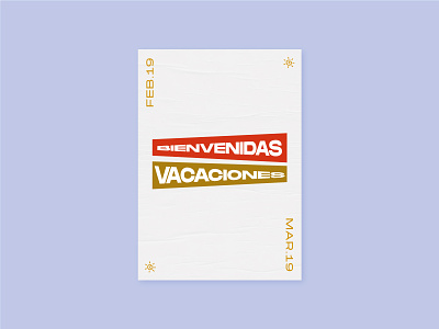 Poster Vacaciones poster type vacation