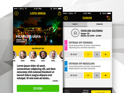 Events App app brazil design events interface ios mobile night product sketch ui ux