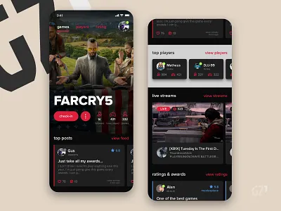 Community of Gamers App app community design game games gustavo interface mobile product design sketch ui ux web