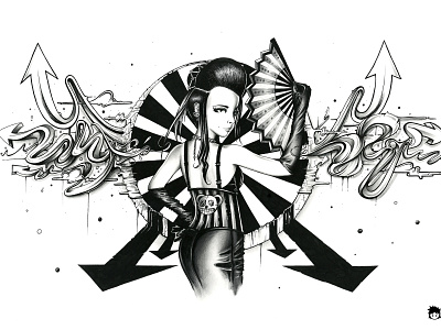 Midnight Carnival drawing illustration ink art