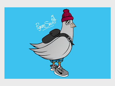 Pigeon Sam design drawing illustration photoshop