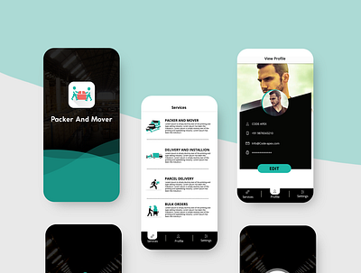 Packer and mover app design app app design brand branding illustrator mobile ui mobile uiux photoshop ui ux