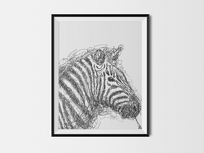 Zebra abstract art creative illustration sketchbook unique