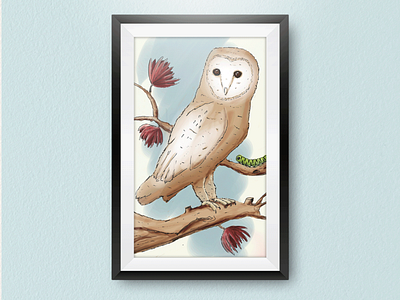 OWL CHILDREN'S ILLUSTRATION animal art art digital painting draw illustration illustrator owl storybook