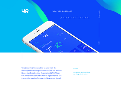 Yr App Redesign: About app branding interaction intro product design ui weather