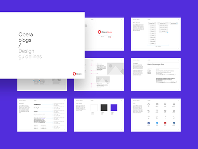 Opera Blogs Redesign: Design Guidelines blog design system document guidelines opera web design