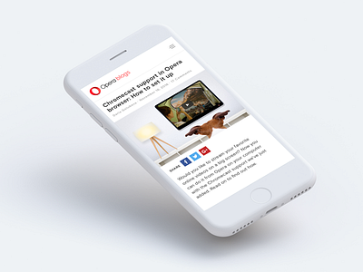Opera Blogs Redesign: Mobile View