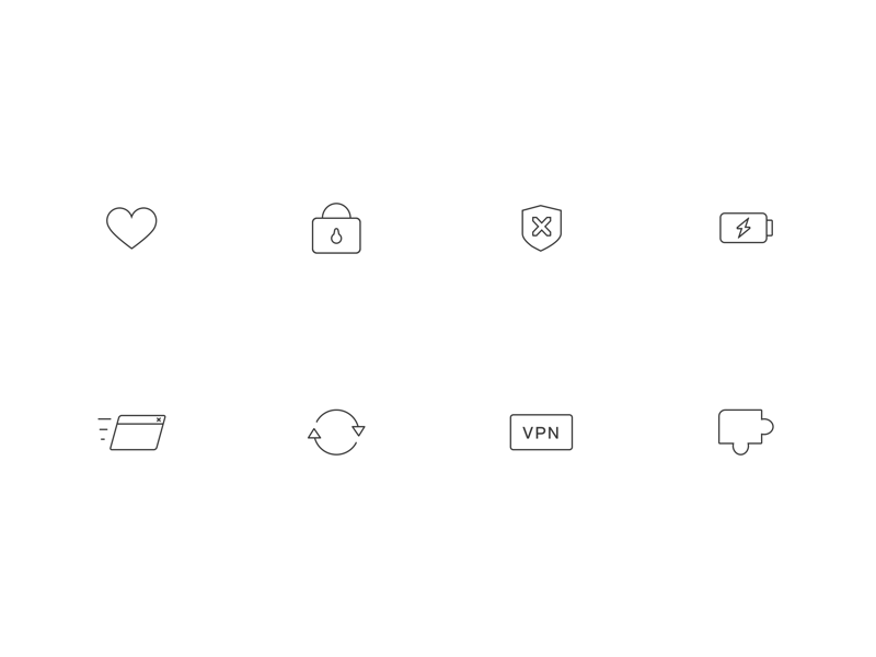 Opera Features Icons by Andrius Grabauskas on Dribbble