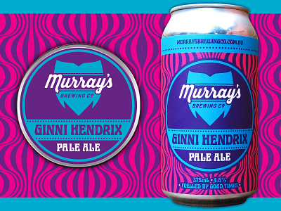 Murray's Ginni Hendrix beer can beer design beer label craft beer packaging design