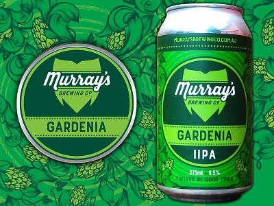 Murray's Gardenia beer can beer design beer label craft beer illustration packaging design vector
