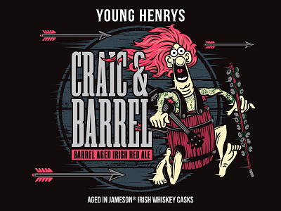 Young Henrys Craic & Barrel beer can beer design beer label craft beer illustration packaging design vector