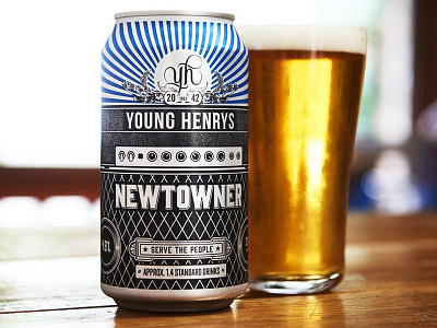 Young Henrys Newtowner beer can beer design beer label craft beer illustration packaging design vector