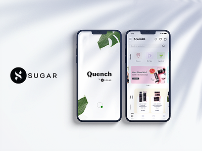 QUENCH- AN INTIATIVES BY SUGAR COSMETICS app branding product design ui ui design uiux ux