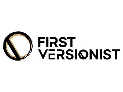 Logo for Firstversionist branding logo typography
