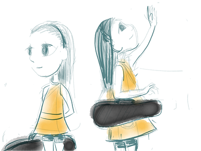 Girl With Violin sketch sketch