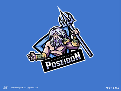 Logo Poseidon/ Illustration/ Mascot * FOR SALE * brand identity branding esport esports graphic design illustration mascot mascot logo mascot logos mascotlogo poseidon vector