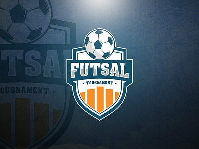 FUTSAL TOURNAMENT badge brand identity design futsal logo soccer tournament