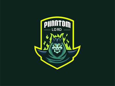 Logo Phantom/ Illustration/ Mascot brand identity branding design esports illustration logo lord mascot phantom phantomlord skull vector