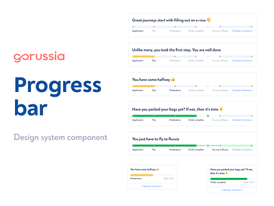 Progress bar for tourist platform app design design system mobile tourism travel ui ux uxui web