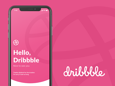 Hello Dribbble! hello dribble mobile