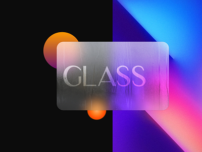 Glass Effect Card creative design mobileapp