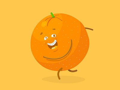 Orange an orange a day animation studio braces character design character illustration fruit fruit salad fun project illustration laugh orange personal project polarfux smile smiles vector vector illustration vienna vitamin