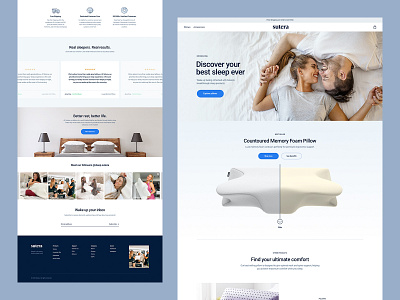 Sutera Ecommerce Shopify Website bedding brand branding design pillow sleep ui ux web website