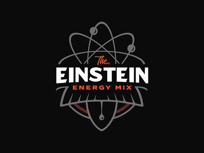 Einstein Energy Drink Logo beverage brand branding design einstein energy energy drink logo logo design science typography vector