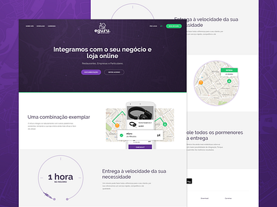 eGuru API page app delivery app purple