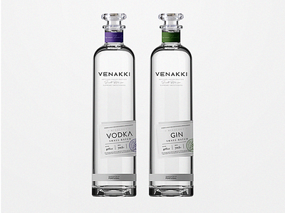 Venakki Mixology Vodka & Gin Label Design bottle branding design gin logo packaging vodka