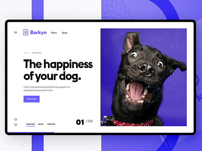 Barkin Landing Screen barkyn design dog dogs flat ui ux web webdesign