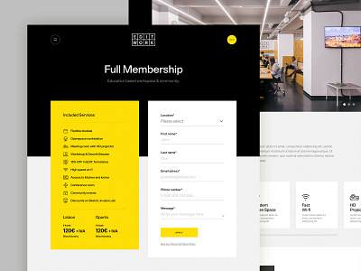 EDIT WORK Membership design digital school ui ux web website