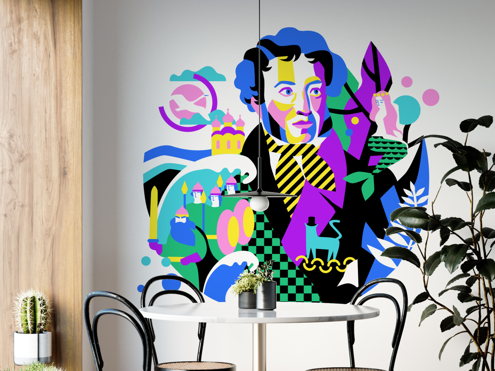 literature classroom mural by Olga Lantsova on Dribbble