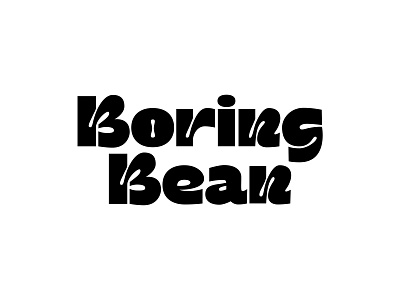 Boring Bean logo branding design identity lettering letters logo typography