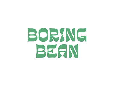 Boring Bean logo branding design identity lettering logo typography