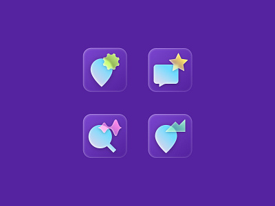 Semrush App Icons app app icons branding design glass morphis glassmorphism icons