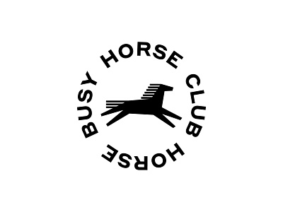 bh club logo branding design horse identity logo vector