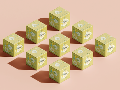 Candle Box Design box branding candle cosmetic design fruit illustration lemon mockup