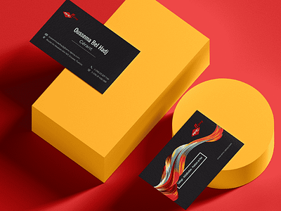 Trend 2022 Business Card app brand design branding business businesscard businesscard2022 card cardesign colors design designcard font2022 freemockup identity design logo mockup red trend2022 unsplash yellow