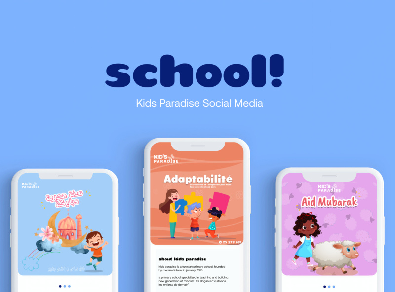 Kid's paradise social media designs by Norah Beioui on Dribbble