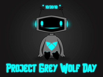 Project Grey Wolf Day advertisement clip studio clip studio paint graphic design illustrator logo logo design robot