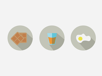 Eat Your Breakfast! breakfast eggs food icons morning orange juice waffles