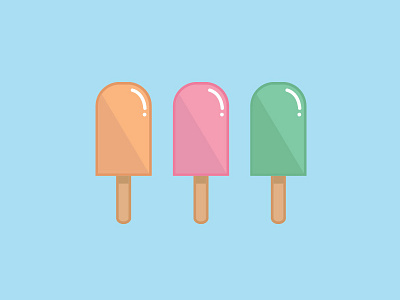 Summer colors hot popsicles summer sweet
